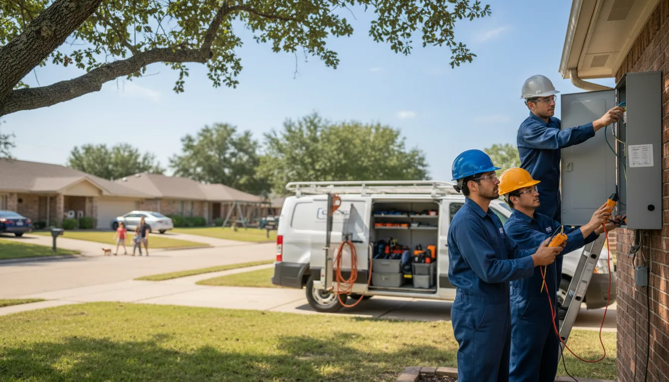 Certified electrician providing emergency electrical services in Macy, NE